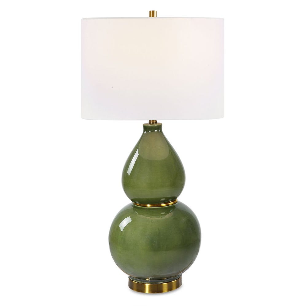 Moss Green Ceramic Lamp
