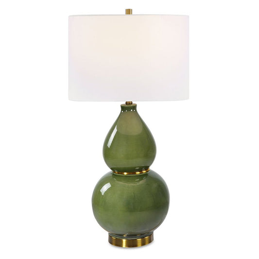 Moss Green Ceramic Lamp