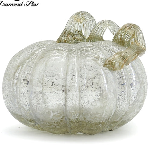 Pumpkin - Clear/Gold Glass, Small