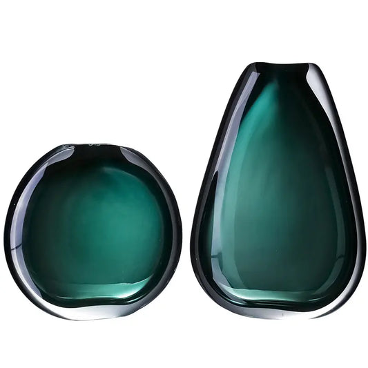 Emerald Glass Vase, 2 Size Options