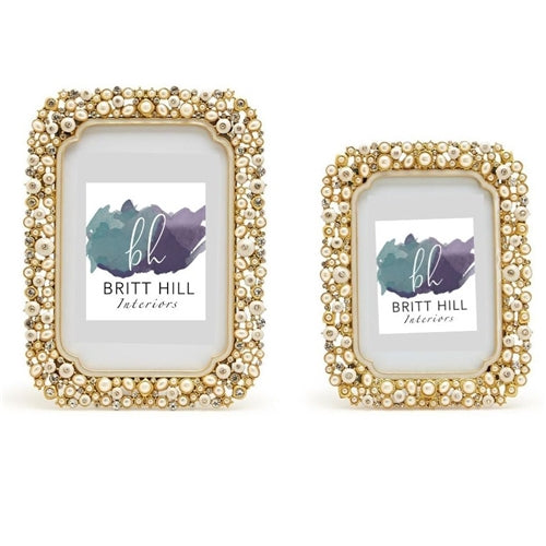 Pearl and Rhinestone Frames, 2 Size Options