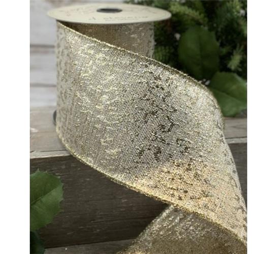 Gold/White Metallic Ribbon