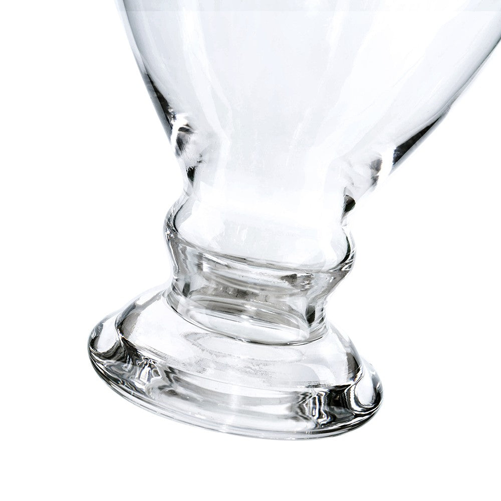 Clear Hand-Blown Glass Jar with Finial Lid