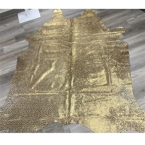 Cheetah Gold Metallic Cowhide