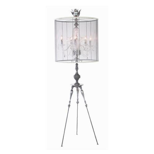 Silver Beaded Floor Lamp