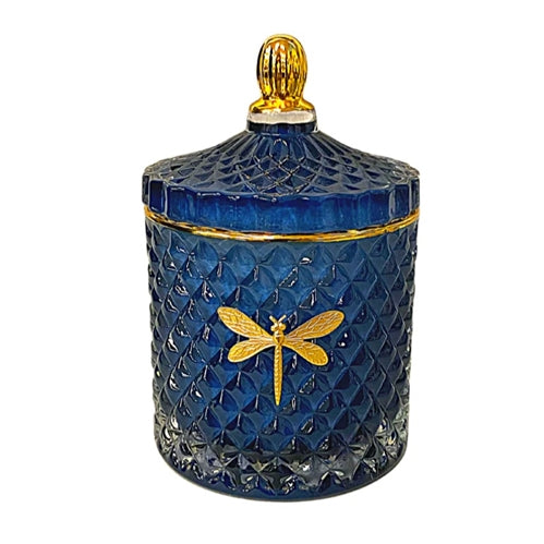 Dragonfly Quilted Candle - Luxury Linen