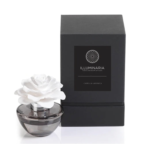 Porcelain & Black Glass Diffuser - Spanish Dahlia