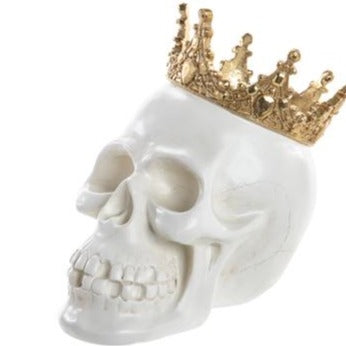 Skull With Crown - 8.75"