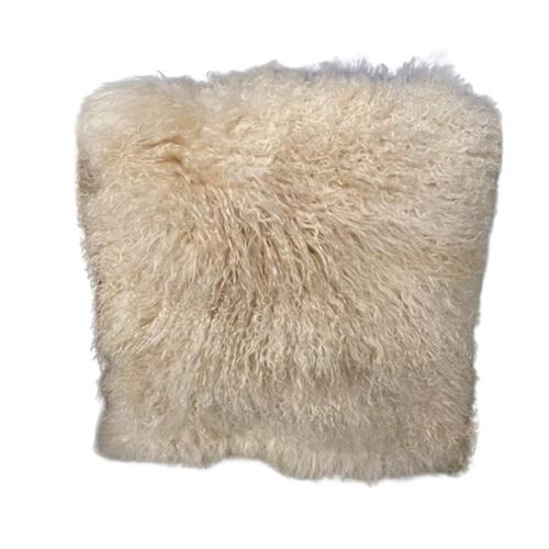 Off-White Tibetan Lamb Pillow