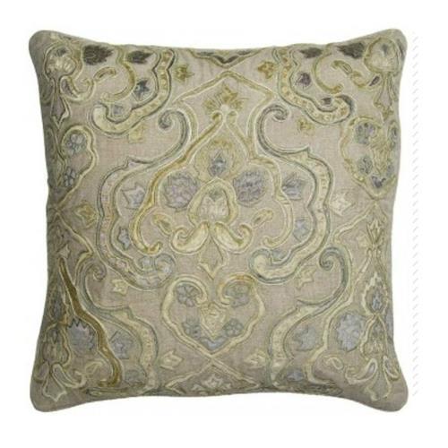 Gold and Silver Velvet on Linen Pillow 22x22