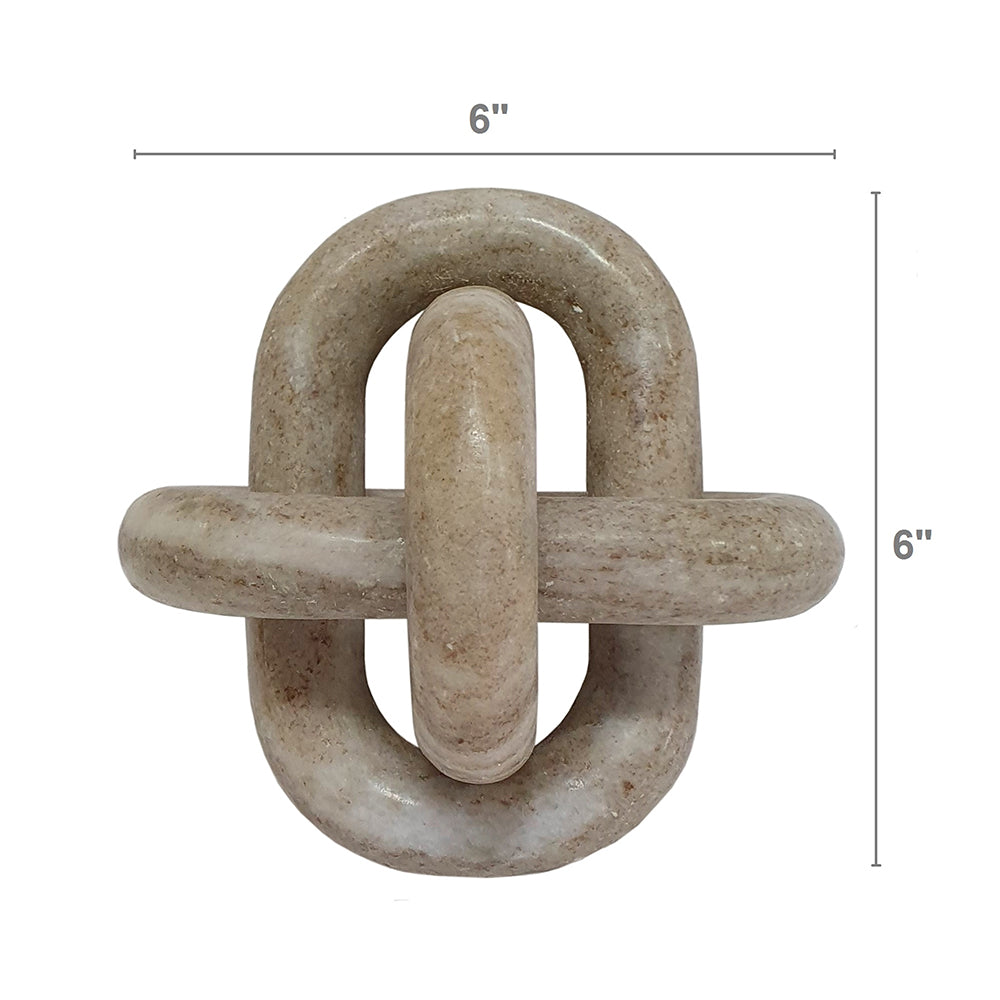 Decorative Marble Chain Sculpture, Cream