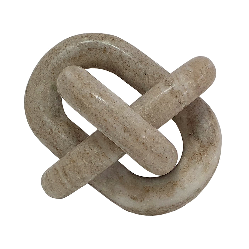 Decorative Marble Chain Sculpture, Cream