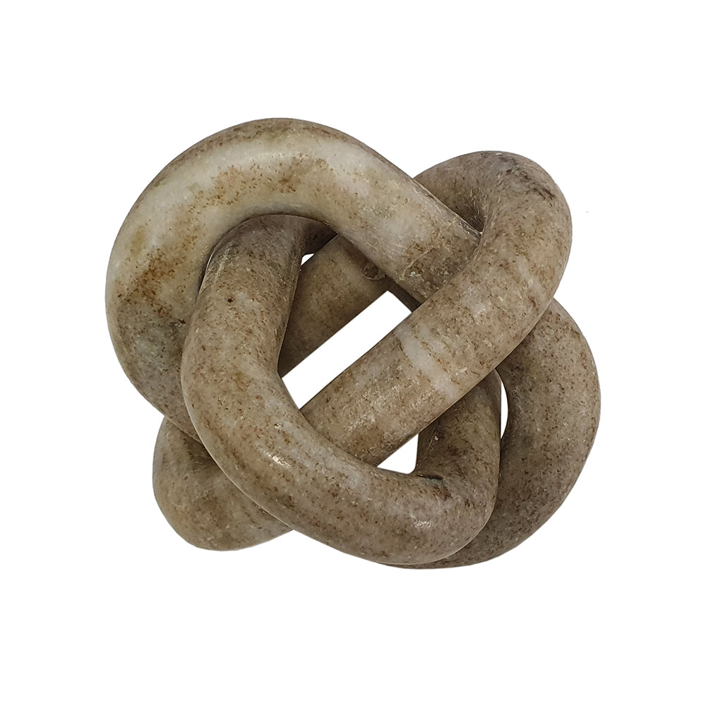 Decorative Marble Chain Sculpture, Cream