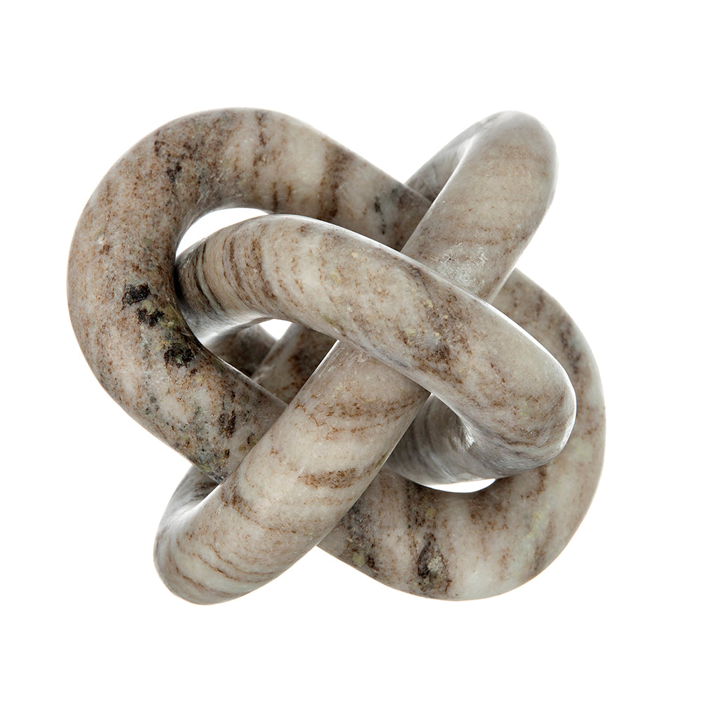 Decorative Marble Chain Sculpture, Cream