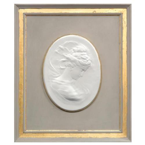 Plaster and Gold Leaf Cameo I