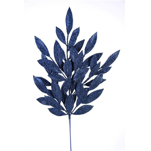 Leaves - Blue Glittered Spray