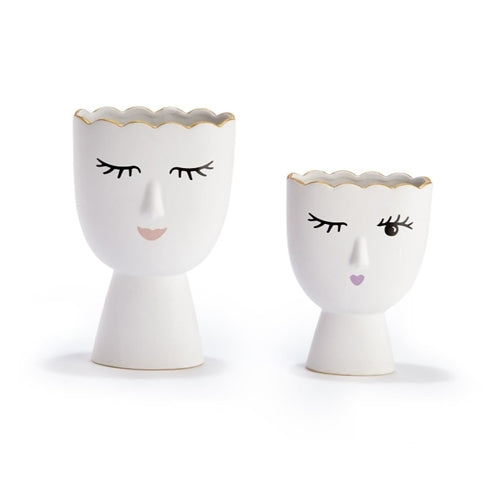 Scallop Face Vase, 2 Style Options