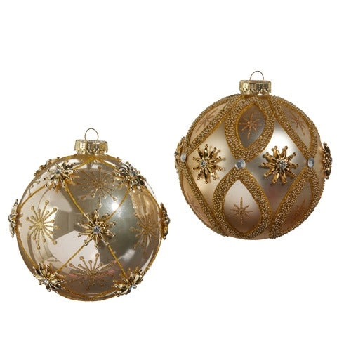 Star and Jewel Ball Ornament, 2 Styles