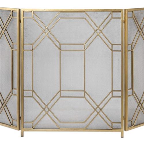 Gold Geo Firescreen