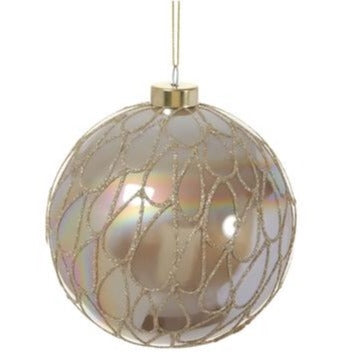 Glittered Glass Ball Ornament