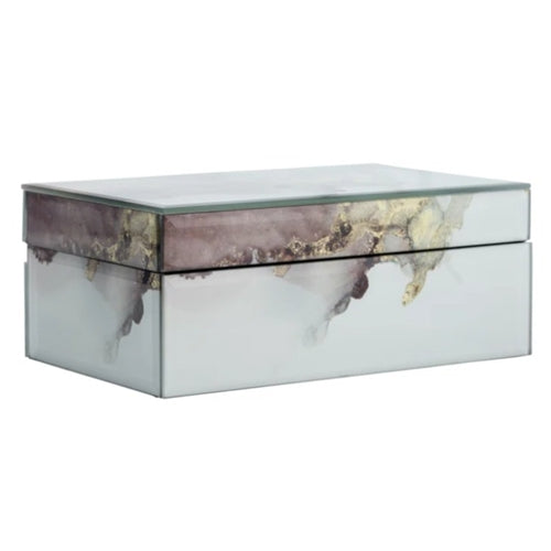 Painted Glass Marbled Box