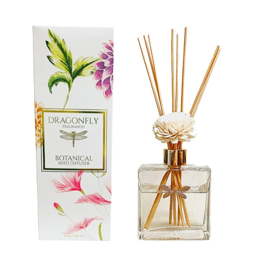 Dragonfly Fragrances Wood Flower Reed Diffuser - Currant + Geranium