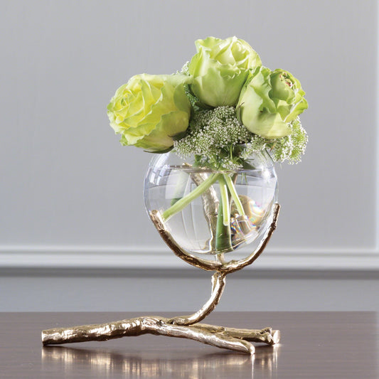 Brass Twig Vase Holder