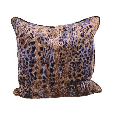 Navy and Copper Animal Print Pillow 24x24