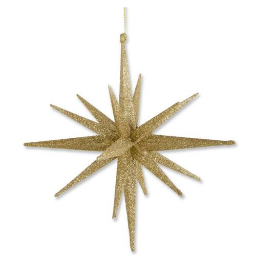 Gold Glitter Star Ornament