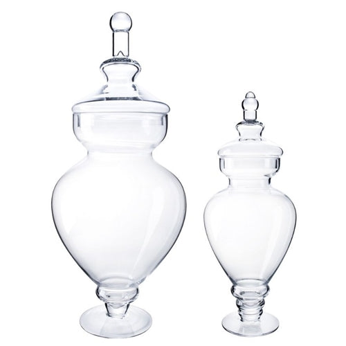 Clear Fluted Urn, 2 Size Options