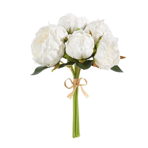 Peony Bundle - Real Touch White S/5