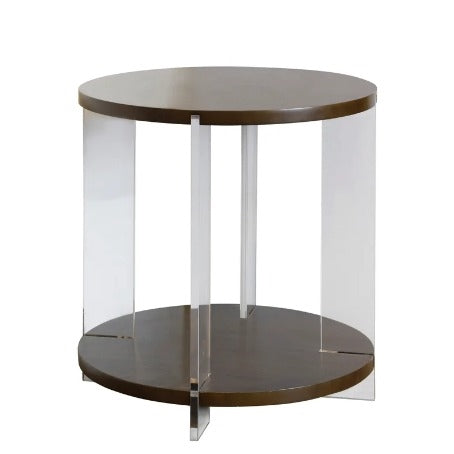 Two Tier Side Table with Acrylic Frame