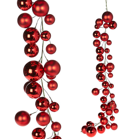 4' Ball Garland - Red