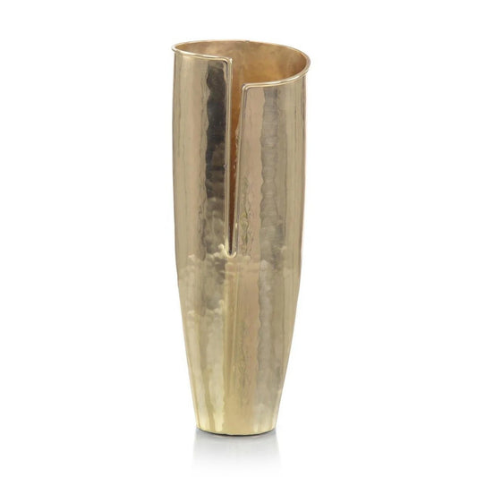 Hammered Brass Vase