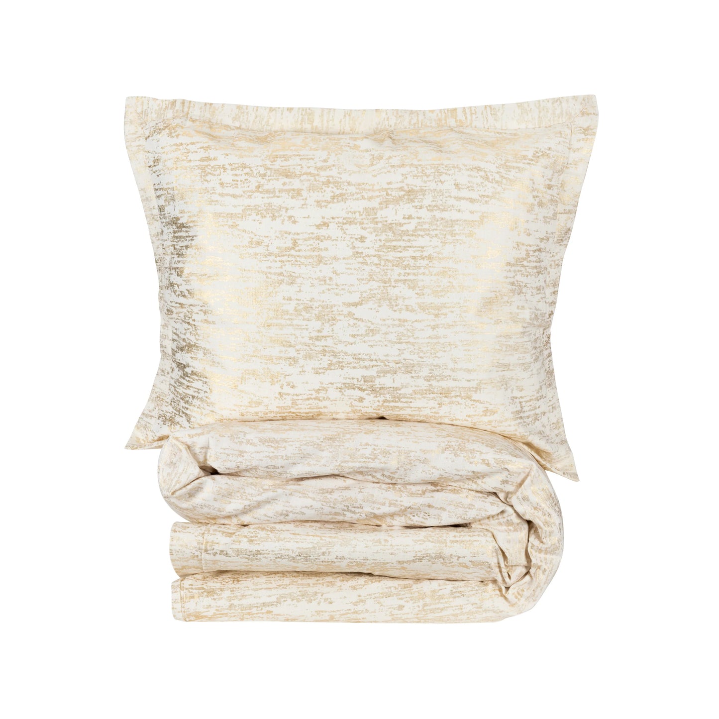King Ivory and Gold Duvet Set