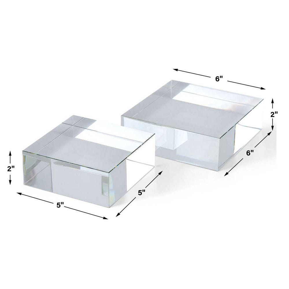 Square Crystal Riser, 2 Sizes