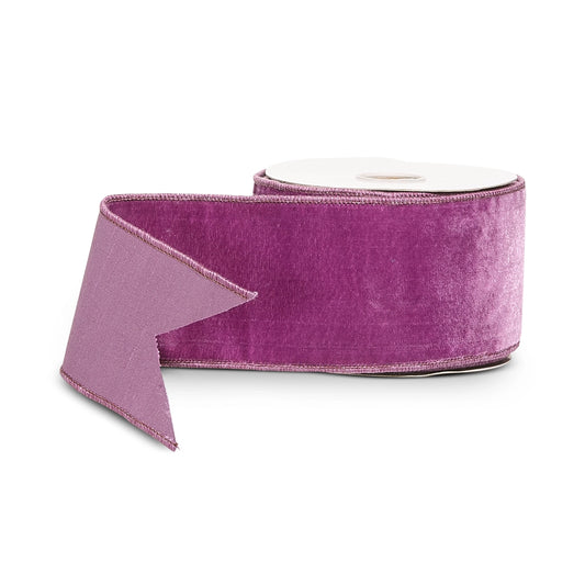 Purple Velvet Wired Ribbon