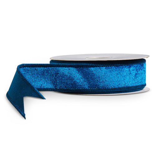 Blue Velvet Wired Ribbon