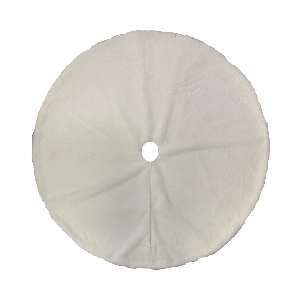 Faux Fur Tree Skirt - White