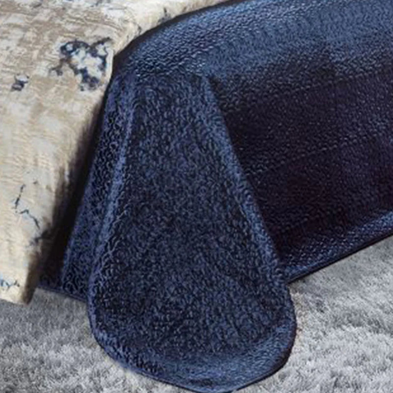 Navy Quilted Coverlet Set - King