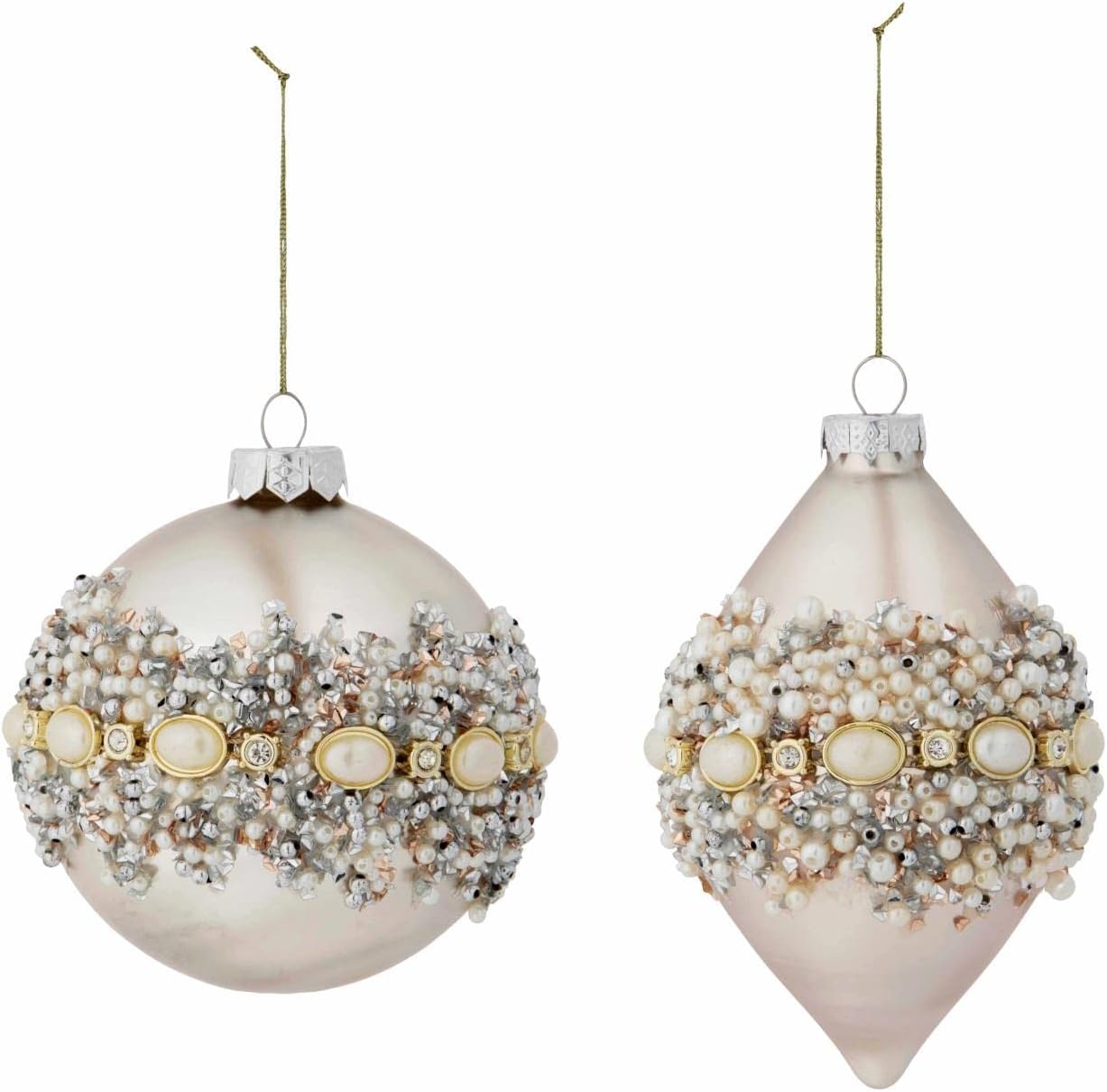 Jewel and Pearl Champagne Ornament, 2 Style Options