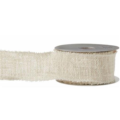 White Burlap Ribbon