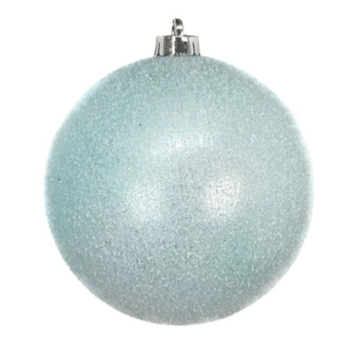 Sugar Frosted Ball Ornament - Blue