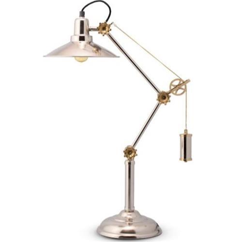 Silver and Gold Industrial Lamp