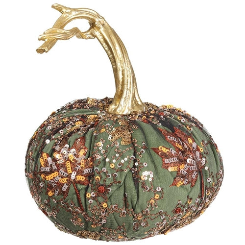 Pumpkin - Green Mixed Sequins, Large