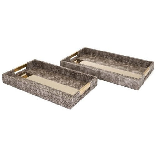 All Tan Python Tan Python Tray, 2 Size Options – Britt Hill Interiors