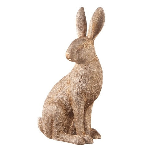 Sitting Rabbit - Gold Glazed