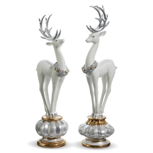 Gilded Reindeer on Stand, 2 Style Options