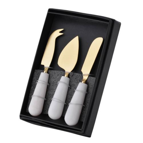 Marble Cheese Knives, Set of 3