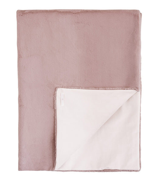 Pink Faux Fur Throw